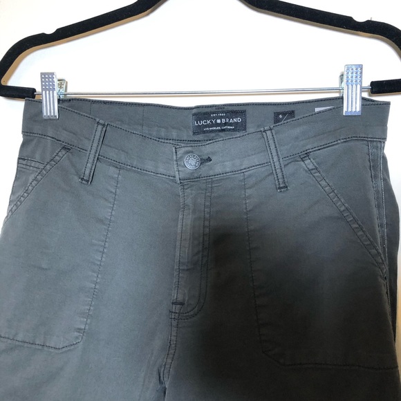 Lucky Brand green skinny  Cargo Pants stripe 6/28 - Picture 2 of 12